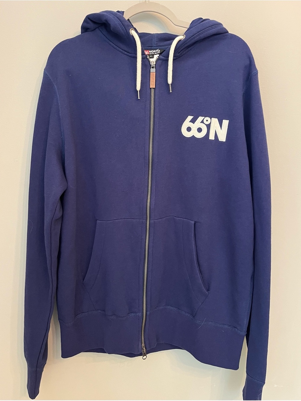 66°N Iceland Navy Full-Zip Hoodie Sweatshirt with pockets